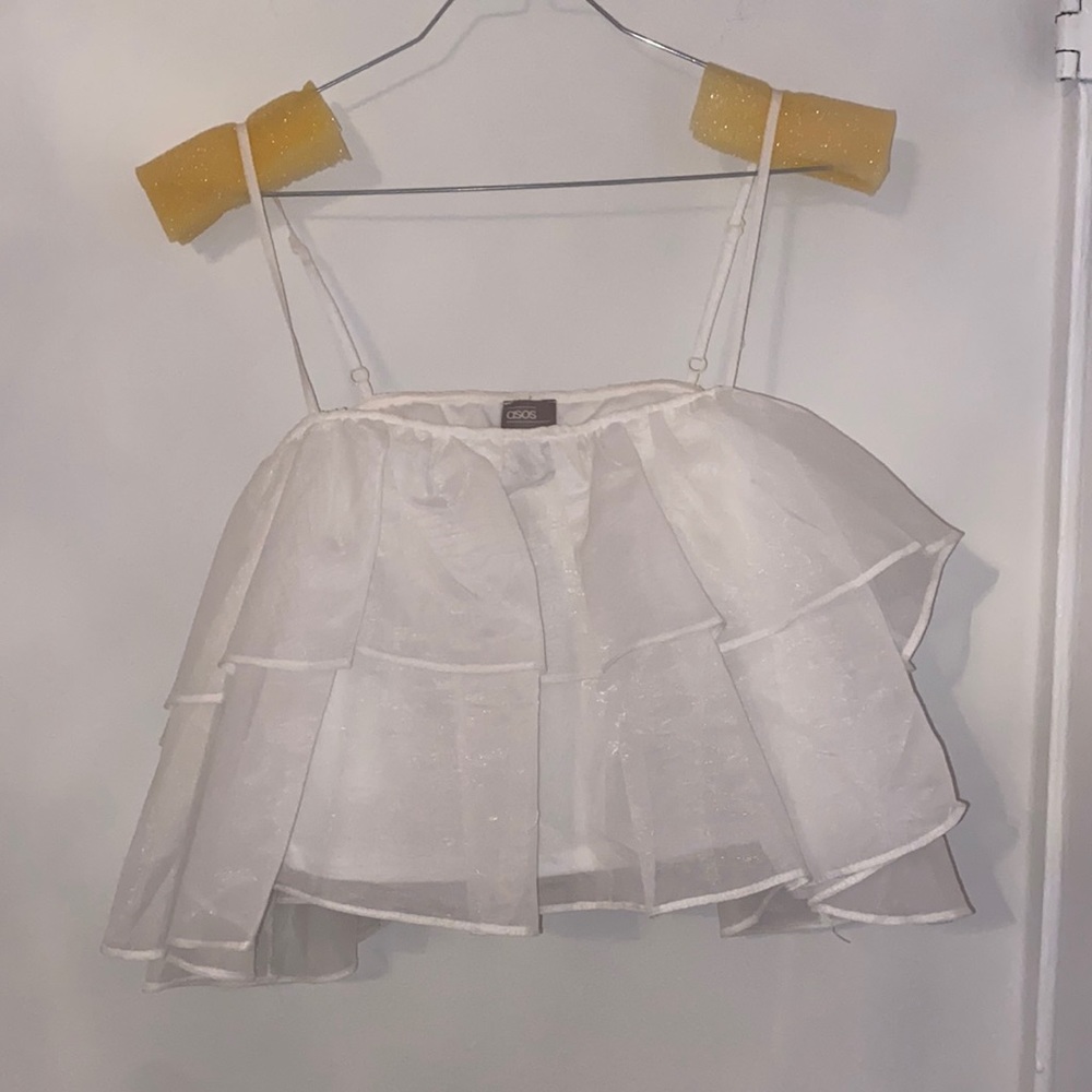 White crop chiffon ⚡️SEND BEST OFFER⚡️